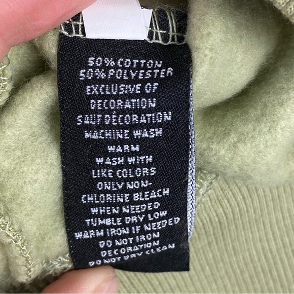 NWT Rick and Morty Pullover Sweatshirt Sz S Olive Green Cartoon Hip Hop Street - Picture 10 of 13